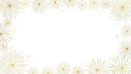 Elegant golden starburst frame, festive background for celebrations, invitations, and luxury branding designs.