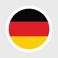 Germany Flag Icon – Black Red Gold Horizontal Bands