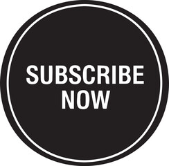 Subscribe now button on black background