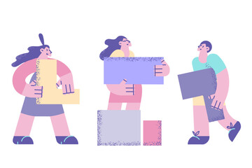 Teamwork, collaboration and cooperation concept.