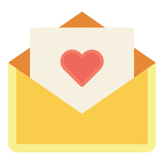 wedding invitation envelope flat icon
