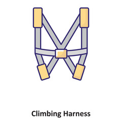 Climbing Harness Vector icon which can easily modify or edit