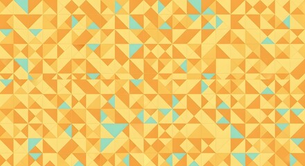 Vibrant Abstract Geometric Background of Orange and Yellow Tessellation Pattern