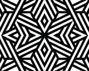 Abstract Black and White Geometric Pattern Wallpaper Background for Modern Design Projects