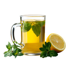 Refreshing Lemon Mint Hot Beverage in a Mug for Natural Feel and Taste