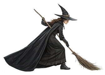witch-costume on a isolated transparent background	