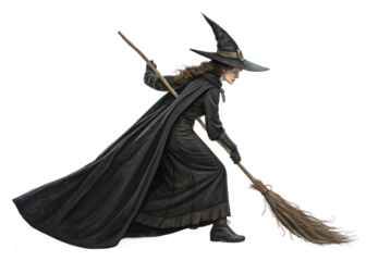 witch-costume on a isolated transparent background	