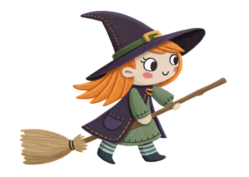  witch-doll on a isolated transparent background	