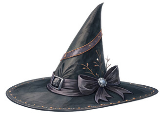 witch-hat on a isolated transparent background	