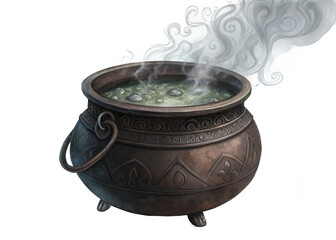 witch-s-cauldron on a isolated transparent background	
