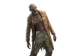zombie-costume on a isolated transparent background	