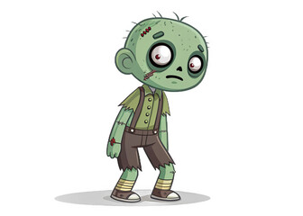 zombie-doll on a isolated transparent background	