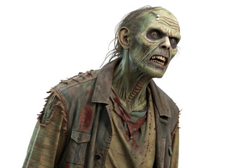 zombie-costume on a isolated transparent background	