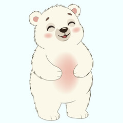 Obraz premium Adorable Smiling Polar Bear Cub
