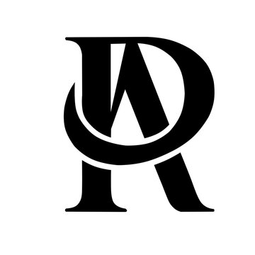 A bold black logo design featuring the letters d a and r intertwined on a white background style