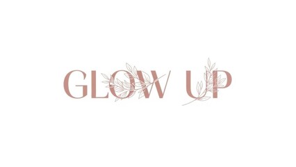  Empowering 'Glow up' Typography T-Shirt Design With Subtle Botanical Accents