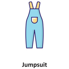Jumpsuit Vector icon which can easily modify or edit
