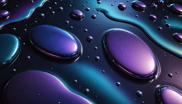 Smooth chrome liquid shapes floating 