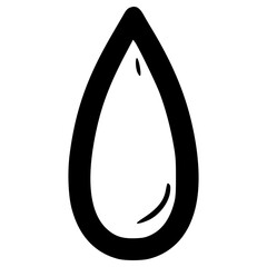 water drop illustration hand drawn outline vector