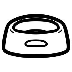 doodle pet bowl illustration hand drawn outline vector
