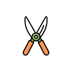 Pruning shears for gardening. hand tool for cutting branches