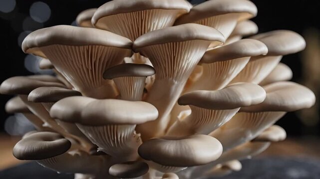 Delicate fungi cluster healthy gourmet food ingredient