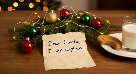Dear Santa, I can explain, letter for Santa
