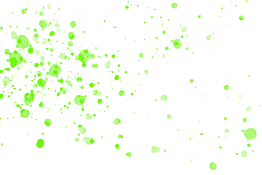 Green abstract paint splash bubble texture design element on transparent background