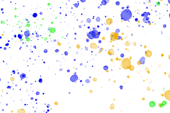 Paint splatter background colorful artistic spray design pattern on transparent