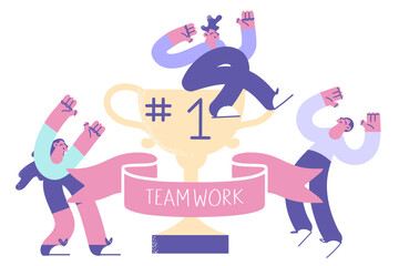 Teamwork, Business success, achievement concept.
