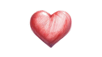 A single red heart shape against a black background creates a simple and loving image for all on transparent background