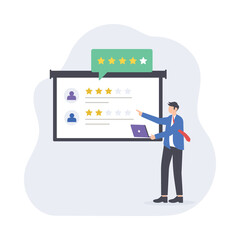 Feedback Analysis  Flat Vector Illustration EPS 10 File 	