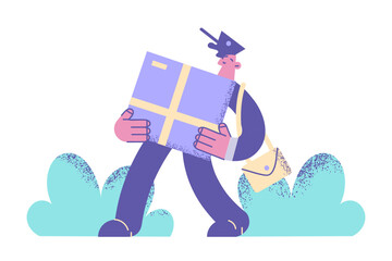 Post office delivery services concept