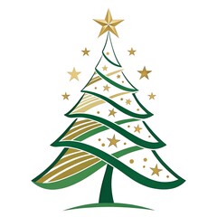 christmas tree vector illustration