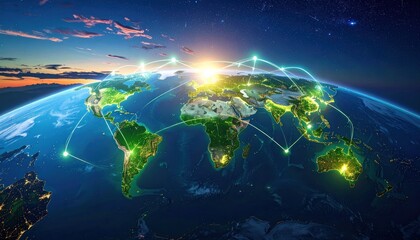 Obraz premium Global connectivity network