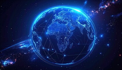 Fototapeta premium Global network earth illustration