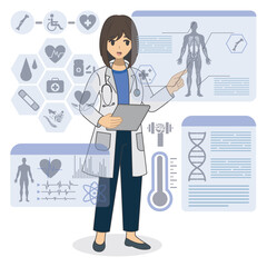 Future Health & Biotech illustration vector 
