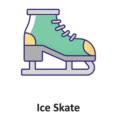 Ice Skate Vector icon which can easily modify or edit
