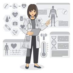 Future Health & Biotech illustration vector 
