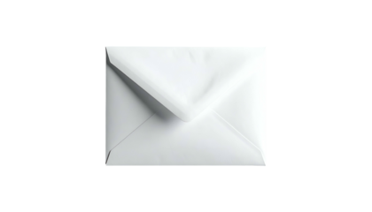 White envelope centered, triangle flap, against black background