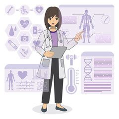Future Health & Biotech illustration vector 
