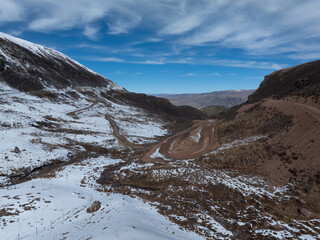 Trail on High altitude mountains in Sichuan, China