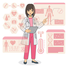 Future Health & Biotech illustration vector 
