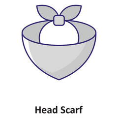 Head Scarf Vector icon which can easily modify or edit
