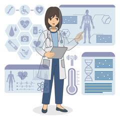 Future Health & Biotech illustration vector 
