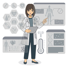 Future Health & Biotech illustration vector 
