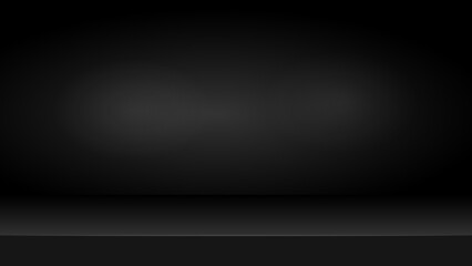 Luxury Black Studio Background with Spotlight.Dark Empty Product Display Stage.