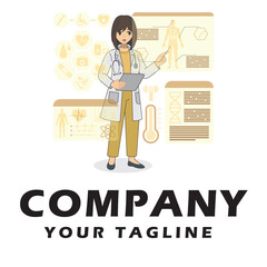 Future Health & Biotech logo vector illustration editable
