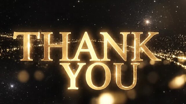 Luminous Thank You amidst starlight