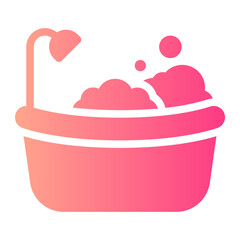 bathtub gradient icon